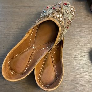 Indian Pakistani hand embroidered footwear handmad
